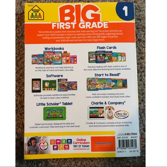 NEVER USED Big First Grade Ages 6-7 - Picture 2 of 2